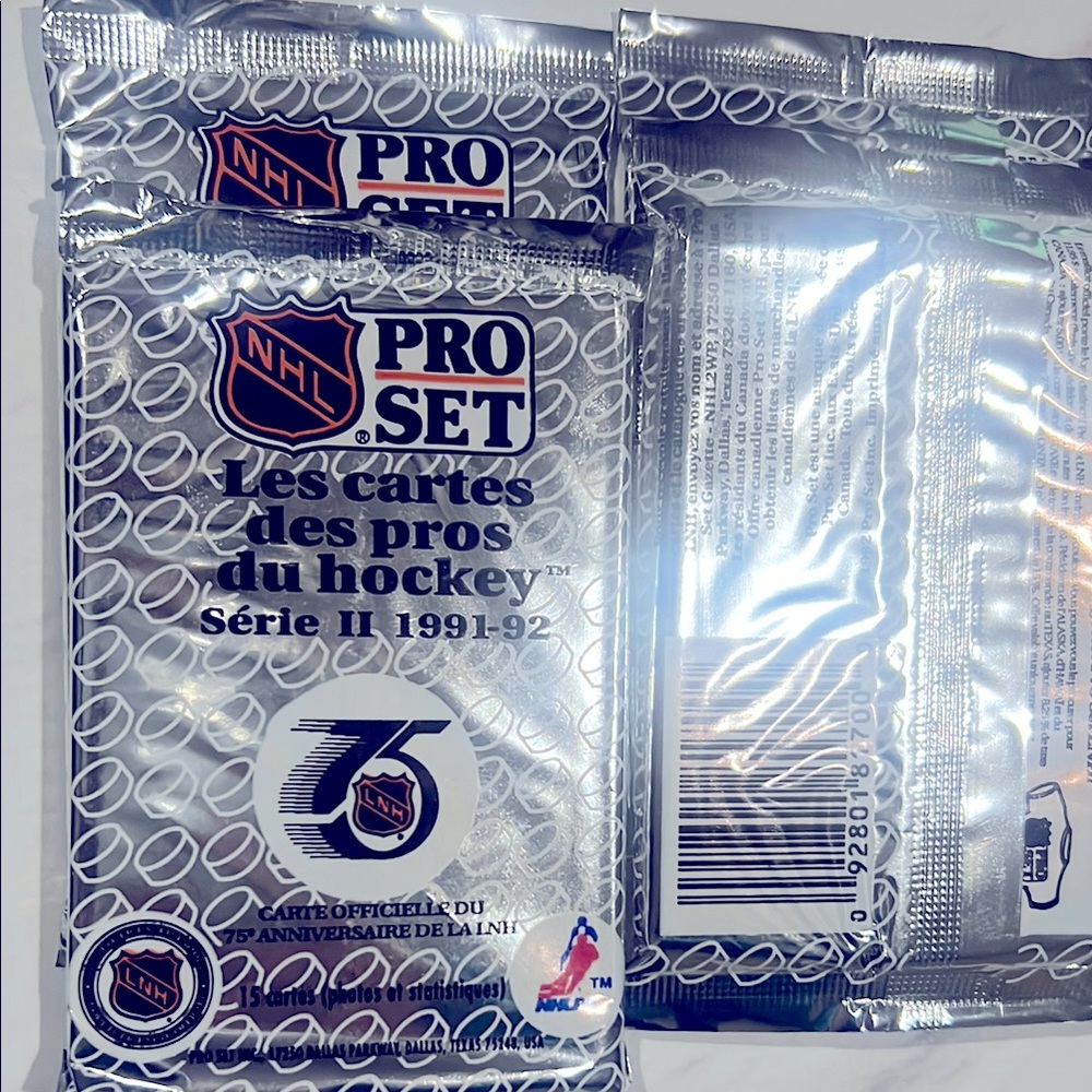 NHL Pro-Set 1991-92 4 New Packs of 15 Hockey Cards (5 sets available)
